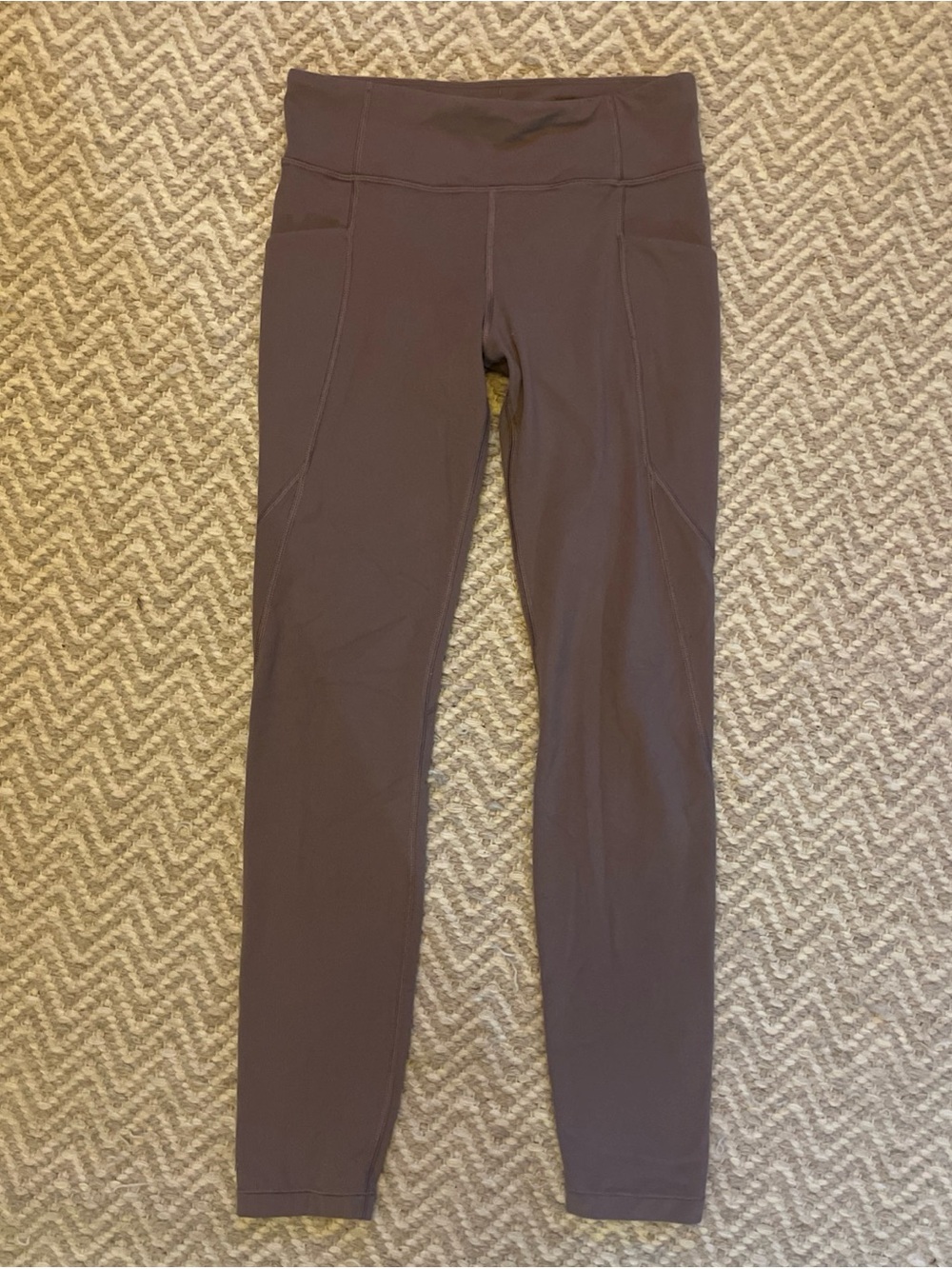 Athleta Girl High Rise Stash Your Treasures Tight Leggings Light Brown Size L 12